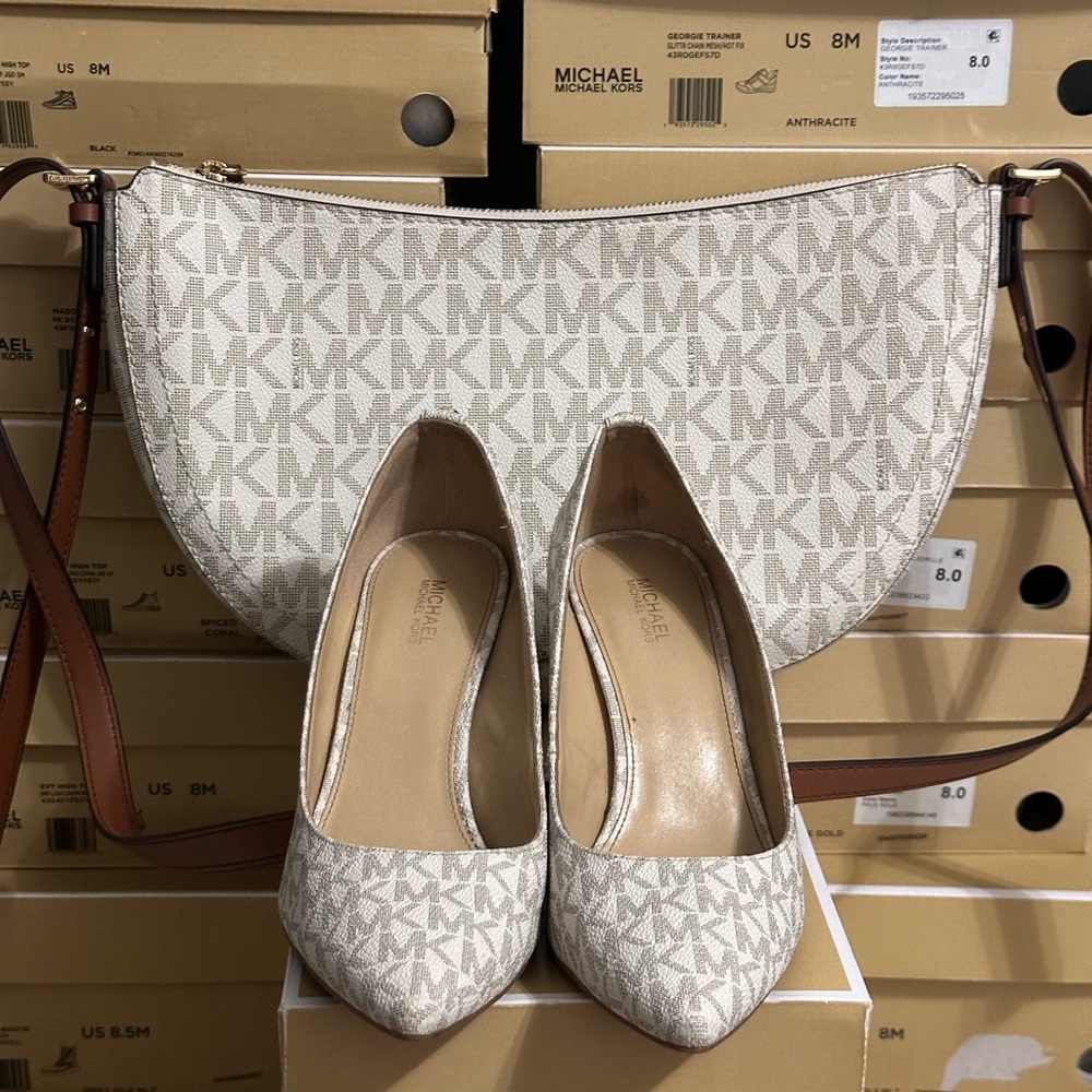 Gently Used MK Shoe Purse Combo, Size 8, Crossbody Bag